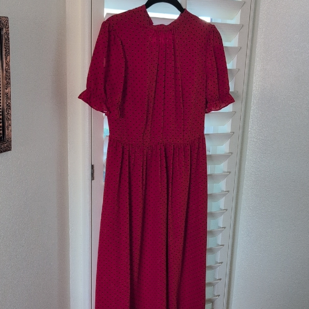 Who What Wear Burgundy Long Sleeve Dress